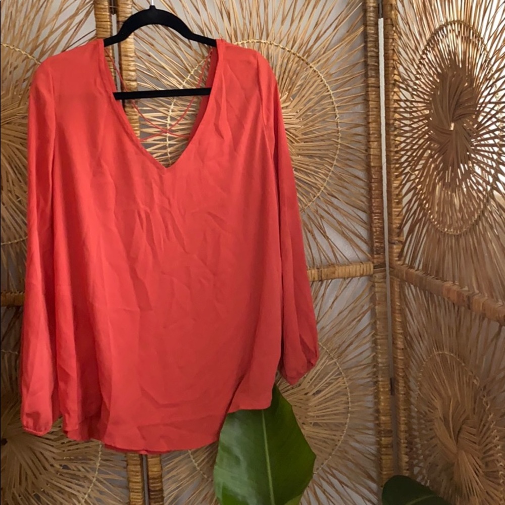 Red blouse from Nordstrom